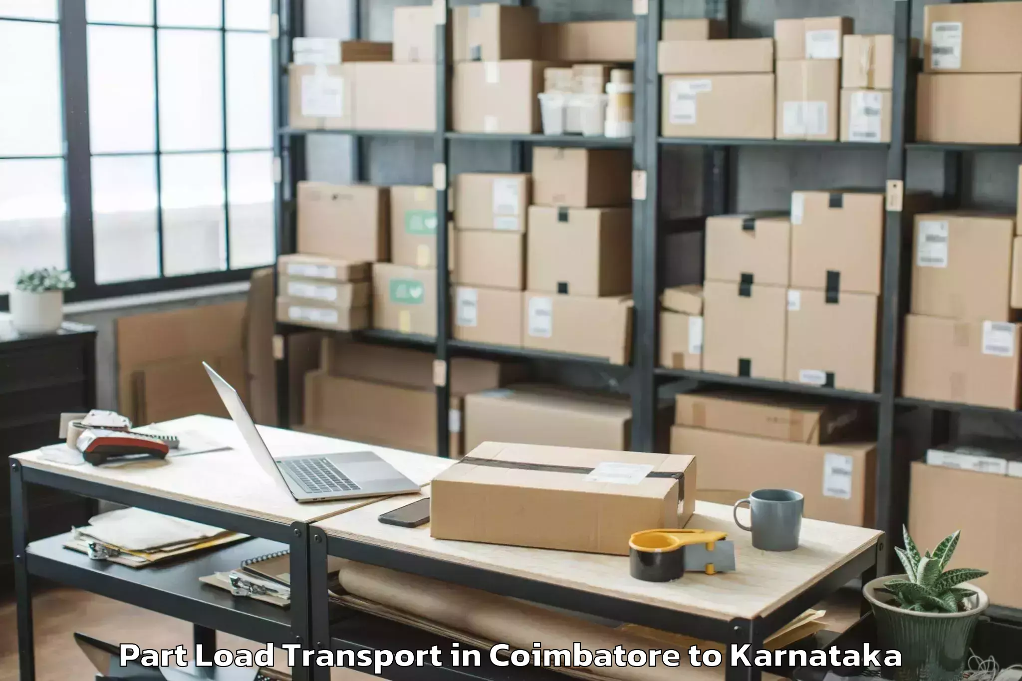 Quality Coimbatore to Savanur Part Load Transport